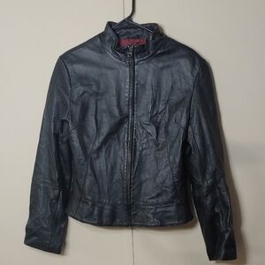Joshua Ross Black Leather Jacket Women's Size Large